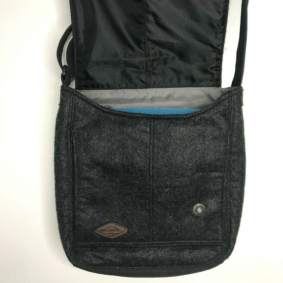 Merrell Messenger Tablet Bag Gray Felt Cross Body - Picture 4 of 8